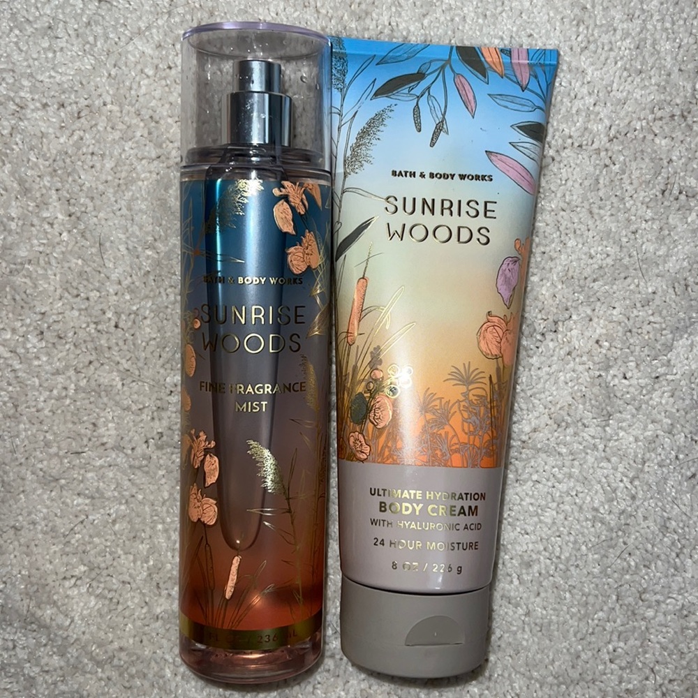 sunrise woods fine fragrance mist and ultimate hydration cream